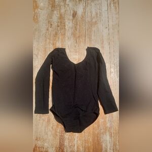 Black girls leotard long sleeve
